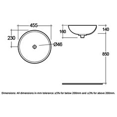 an image of a bathroom sink with measurements