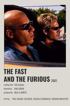 the fast and the fabulous 2000 movie poster with two men sitting in a convertible car