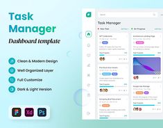 task manager dashboard template for wordpress