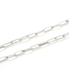 Bring out your uniqueness with this awe-inspiring sterling silver chain necklace. This popular necklace with long oval paper clip links is a very cool necklace, a perfect everyday piece that will add edge to any look for a modern feel. Moreover, this chain necklace is so bright and shiny with smooth edges all around, this piece is also cute and well made, that you will get many compliments and focus the moment you put it on.Weight: 13.476 gMaterial: Plating Color: SilverLength: 440 mm Modern Oval Link Paperclip Bracelet With Silver Chain, Modern Silver Paperclip Chain Bracelet, Silver Link Paperclip Bracelet With Cable Chain, Formal Silver Paperclip Bracelet With Cable Chain, Silver Paperclip Chain Necklace For Formal Occasions, Silver Paperclip Bracelet With Oval Links, Silver Metal Paperclip Bracelet, Silver Paperclip Bracelet With Oval Link Box Chain, Formal Silver Paperclip Chain Bracelet