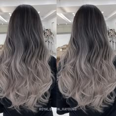 Ash Gray Balayage, Balayage Grey, Platinum Balayage, Grey Balayage, Hair Stail