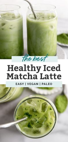 the best healthy iced matcha latte