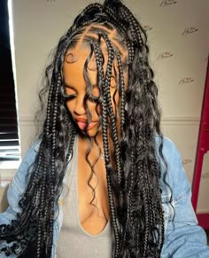 pretty & unique braids. Black Hair Protective Styles, Baddie Wallpaper, Protective Braids, Locs Styles, Unique Braids, Braided Styles, Cute Curly Hairstyles