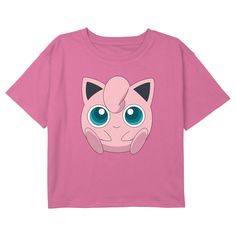 Gotta catch 'em all! Get into the game with the iconic world of Pokemon cards, video games, TV shows, and more with adorable new officially licensed apparel for the whole family featuring all your favorite Pokemon! This Girls' Pokemon Cute Jigglypuff Portrait Graphic Cropped T-Shirt features a cute graphic of the beloved round ball Pokemon, Jigglypuff, across the front. Grab one of these new Pokemon tees today and be the envy of all your friends! Cute Jigglypuff, Pokemon Cute, Pokemon Jigglypuff, Cropped Graphic Tees, Big Face, New Pokemon, Pokemon Trainer, Top T Shirt, Girls Tees