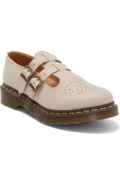 Dr. Martens 8065 Mary Jane (Women) | Nordstromrack Retro Mary Janes With Buckle Closure For Spring, Retro Spring Mary Janes With Round Toe, Spring Retro Mary Janes With Round Toe, Vintage Mary Janes With Buckle Closure For Spring, Retro Leather Mary Janes For Spring, Spring Low-top Mary Janes, Retro Mary Janes With Rubber Sole, Spring Vintage Slip-on Mary Janes, 90s Uk