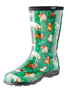 Sloggers Made in the USA  Womens Rain & Garden Boot - Goat artwork by @friztin Womens Muck Boots, Rain Boots Fashion, Homestead Life, Garden Boots, Ellie Shoes, Garden Clogs, Muck Boots, Rain Garden, Rubber Boot