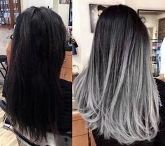 Pelo Color Ceniza, Grey Balayage, Nails Gray, Grey Ombre Hair, Hair Dyes, Silver Hair Color, Ideas Nails, Brown Blonde Hair, Ombre Hair Color