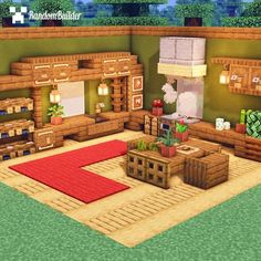 a living room is shown in minecraft