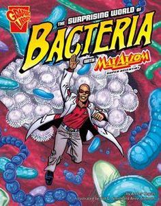 the cover to an animated comic book, featuring a man surrounded by blue and white bubbles