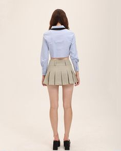 Intrepid High Waisted Pleated Skirt