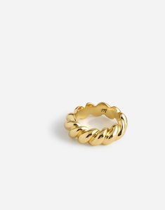 Gold-plated brass. Nickel-safe. Clean your jewelry after each wearing with a soft cloth. Imported. Non Tarnish Gold Rings, Non Tarnish Rings, Cute Gold Ring, Chunky Gold Rings, Jewerly Ring, Aesthetic Rings, Chunky Rings, Statement Ring, Statement Rings