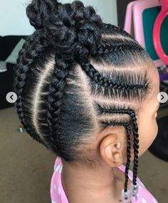 Simple Braids For Kids Black Hair, Kindergarten Picture Day Hair Black, Out Of Town Hairstyles Black Women, Easy Kid Braid Styles, Toddler Cornrow Styles Kid Hairstyles, Easy Braiding Styles For Kids Black Hair, Big Braids For Kids, Beginner Braid Hairstyles Black, Kids Hairstyles Black Natural