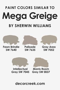 Colors Similar to SW 7031 Mega Greige Morris Room Grey, Grey Sherwin Williams, Fawn Brindle, Philippians 4 11, Greige Kitchen, Sherwin Williams Colors