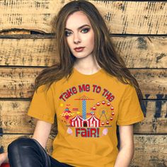 Take Me to the Fair Shirt, State County Fair T-Shirt, Summertime Festival Tee, Ferris Wheel Big Tex Cotton Candy, Iowa Texas Minnesota gift