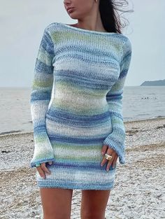 Boat Neck Sweater, Dress Elegant Long, Elegant Fabric, Stylish Sweaters, Boatneck Sweater, Sleeve Bodycon Dress, Work Wardrobe, Long Sleeve Bodycon, Long Sleeve Bodycon Dress