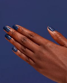 No budges, no grudges with this long-lasting nail polish in a navy blue crème finish. An intensely pigmented navy blue crème nail polish with our shiniest finish ever. It's so good, you won’t believe it’s not gel. Our pre-cured gel technology works its magic for up to 11 days of glossy gel-like wear. It’s no budges, no grudges when this long-lasting nail polish stuns around. Navy Chrome Nails, Opi Shades, Opi Colors, Long Lasting Nail Polish, Opi Infinite Shine, Nail Drill Machine, Shine Nails, Blue Nail Polish, Opi Nail Polish