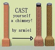 an advertisement with three different types of sandpipes in front of a sign that says cast your self a chimney by armiel