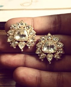 #want #musthave Polki Lotus motif earrings by Umrao Jewellers via Instagram Umrao Jewels, Bridal Asia, Lotus Motif, Real Diamond Earrings, Neck Jewellery, India Jewelry, Jewelry Model