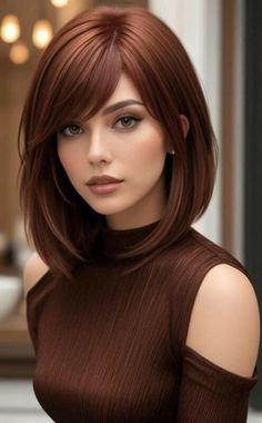 Layered Haircuts For Medium Hair, Short Hair Color, Hair Color And Cut, American Beauty, Hair Highlights, Bob Hairstyles