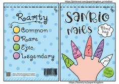 the front and back cover of sanrio nails