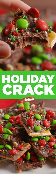 Warning: Holiday Crack will cause arguments over the last piece. Get the recipe from Delish.com. Sweets Decoration, Christmas Bars, Holiday Fudge, Weight Watcher Desserts, Christmas Yummies, Xmas Baking, Dessert Oreo, Christmas Candies, Christmas Recipe