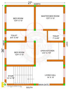 the floor plan for a house in india