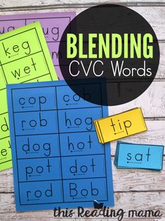 blending cvc words is an easy way to practice sight recognition