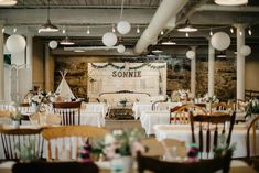 tables and chairs are set up for an event