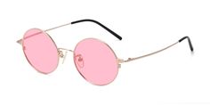 Circle Glasses Frames, Circle Glasses, Stylish Eyeglasses, Rose Colored Glasses, Pink Frames, Tinted Sunglasses, Retro Chic, Glasses Frames, Cleaning Cloth