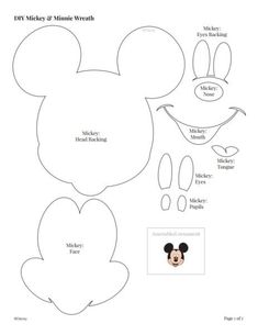 the mickey mouse mask is cut out and ready to be used as a paper craft