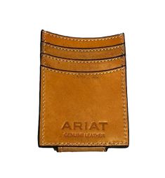 Product number: A3536206. Magnetic clip closure. Tooled tan. Contrasting basket weave embossed clip. Floral embossed print around edges. Top grain leather. Multiple compartments for cash and cards. Casual Brown Card Holder With Coin Pocket, Casual Card Holder With Coin Pocket, Casual Rectangular Card Holder With Coin Pocket, Brown Bifold Wallet With Leather Patch, Brown Leather Wallet With Leather Patch, Brown Rectangular Trifold Wallet With Coin Pocket, Casual Brown Rectangular Card Holder, Casual Brown Bifold Card Holder, Leather Rectangular Card Holder With Coin Pocket