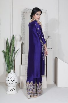 Diana | Pakistani Designer Outfit | Sarosh Salman Eid Dress Design, Tailor Design, Silk Thread Embroidery, Gota Patti Work, Party Wear Suits, Eid Dress, Luxury Pret, Designer Outfit, Pakistani Fashion Party Wear