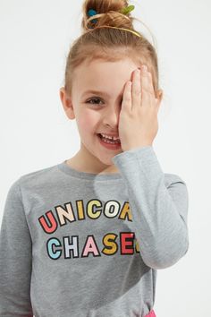 Our best selling Unicorn Chaser Tee got an upgrade, now in long sleeve! Perfect for chasing rainbows and spreading magic. Playful Long Sleeve Rainbow Top, Rainbow Long Sleeve Cotton Top, Casual Long Sleeve Tops With Unicorn Print, Chasing Rainbows, Picture Day, Happy People, Drawstring Shorts, Comfy Outfits, Long Sleeve Tee