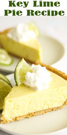 the key lime pie is ready to be eaten