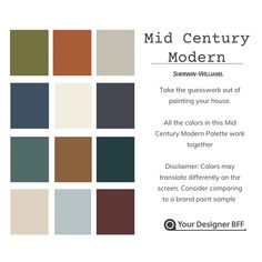 the mid century modern color scheme