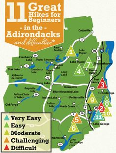 a map with the words, easy and moderate challenging difficult things to do in each state