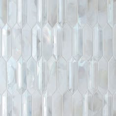 white glass mosaic tile with hexagonal pattern