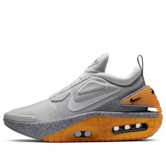 Nike Adapt Auto Max 'Motherboard' Grey Fog/Particle Grey/Laser Orange/White CW7304-001 Nike Adapt, Futuristic Shoes, Air Max Day, Nike Snkrs, Nike Shoes Outlet, Lacing Sneakers, Sneakers Men Fashion, Shoes Outlet, Boots And Sneakers