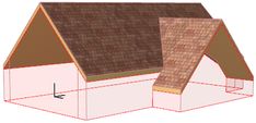 an image of a house with the roof and shingles cut out to show how high it is