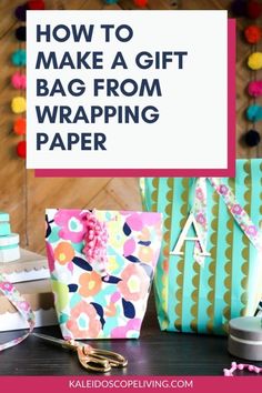 how to make a gift bag from wrapping paper