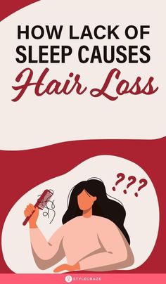 How Lack Of Sleep Causes Hair Loss: Increased levels of psychological distress and improper sleep result in hair loss or androgenetic alopecia. This article explains the relationship between lack of sleep and hair loss, along with tips to improve sleep quality. #Health #Wellness #HealthCare #HairLoss Natural Hair Growth Remedies, Hair Growth Challenge, Androgenetic Alopecia, Not Sleeping, Hair Issues, Homeopathic Medicine, Clarifying Shampoo