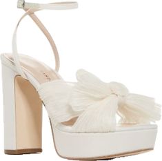 Glamorous White Sandals For Spring, Spring Wedding Platform Sandals, Elegant Cream Platform Sandals, Loeffler Randall, Platform High Heels, Heel Sandals, High Heel Sandals, High Heel, Sandals Heels