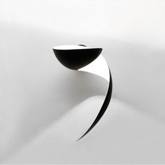 a black and white photo of a curved object