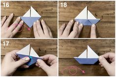 instructions to make an origami boat