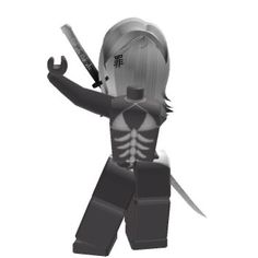 the skeleton girl is holding two knives in her hand and wearing a black outfit with white stripes