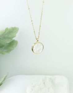 14K Gold Filled Necklace, Shell Moon Phase Necklace, Satellite Chain Necklace, Gold necklace, Necklaces for women, gift for her, Celestial  Dainty Moon phase Shell Necklace Makes the perfect gift, layer it or wear it solo! MADE TO LAST  * 14k gold filled Moon phase pendant 17mm * Shell with engraved detail * 14k Gold Filled satellite chain  *Chose your perfect length *Shown at 18" on a size Small model for reference Water & tarnish resistant!  Gold filled jewelry is durable & tarnish resistant.  Yes, you can get them wet! Filled gold jewelry is beautiful, affordable alternatives to solid gold! SHIPPING: *Free domestic shipping on all orders  PACKAGING: *All pieces come beautifully packaged, perfect for gift giving. Find more to ❤️ here: http://etsy.com/shop/thejewelrystandard White Clavicle Chain Crystal Necklace As Gift, Moon Phase Medallion Necklace For Gift, Crystal Necklace With Moon Charm As Gift, White Crystal Necklace With Moon Phase For Gift, White Moon Charm Necklace As Gift, Gift Crystal Necklace With Moon Charm, Gift Crystal Necklace With Delicate Chain, Minimalist Crystal Necklace As Gift, Round Crystal Necklace With Delicate Chain For Gift