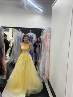 Yellow Princess Prom Dress, Yellow Dress Sweet 16, Yellow Sweet 16 Dresses, Belle Prom Dress, Yellow Quinceanera Dresses, Md Dresses, 18th Ideas, Poofy Prom Dresses