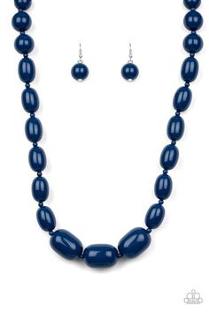 Infused with dainty Evening Blue beads, round Evening Blue beads trickle into bold oval beads, creating a bold pop of color below the collar. Features an adjustable clasp closure. Gamma Phi, Oval Beads, Paparazzi Accessories, Ladies Night, Inspired Jewelry, Affordable Jewelry, Paparazzi Jewelry, Blue Necklace, Short Necklace