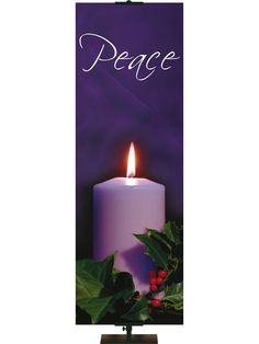 Advent Candle Banner Peace Advent Banners, Photo Candle, Advent Candle, Hanging Display, Advent Candles, Photo Candles, Banner Stands, Photo Banner, Church Decor