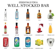 an image of well stocked bar items with caption in the bottom right hand corner